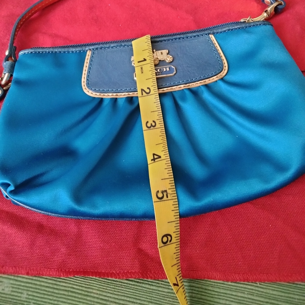 Coach satin wristlet